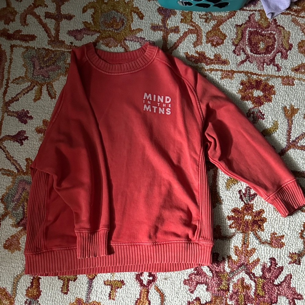 Aerie Red Crew Neck Sweater